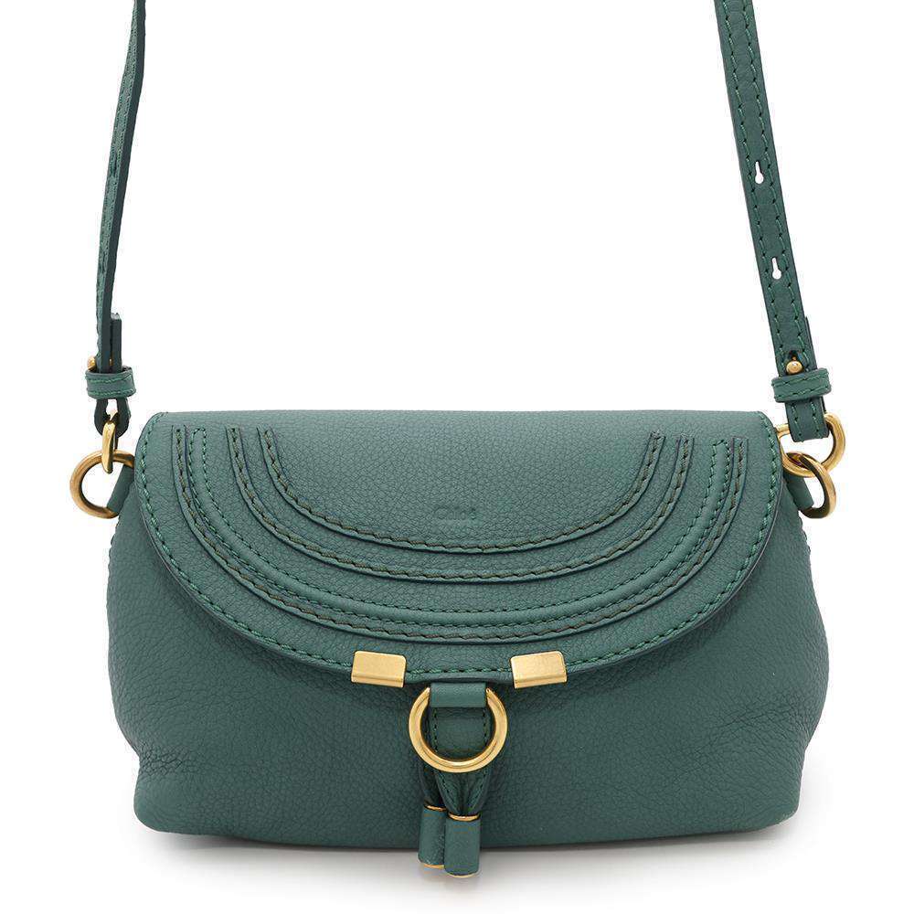 Chloe Marcie Leather Shoulder Bag Hobo Black